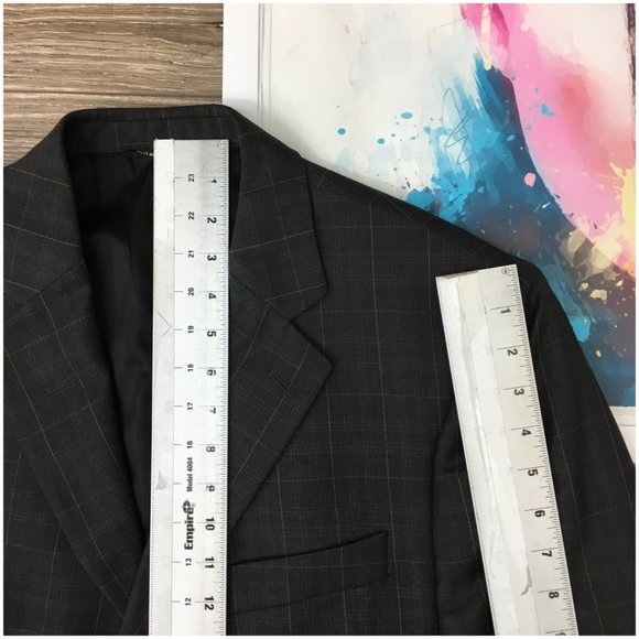 Jack Victor Mens Blazer Sport Coat 3 Button‎ Casual Jacket Size 42R Wool Suits - Picture 12 of 13